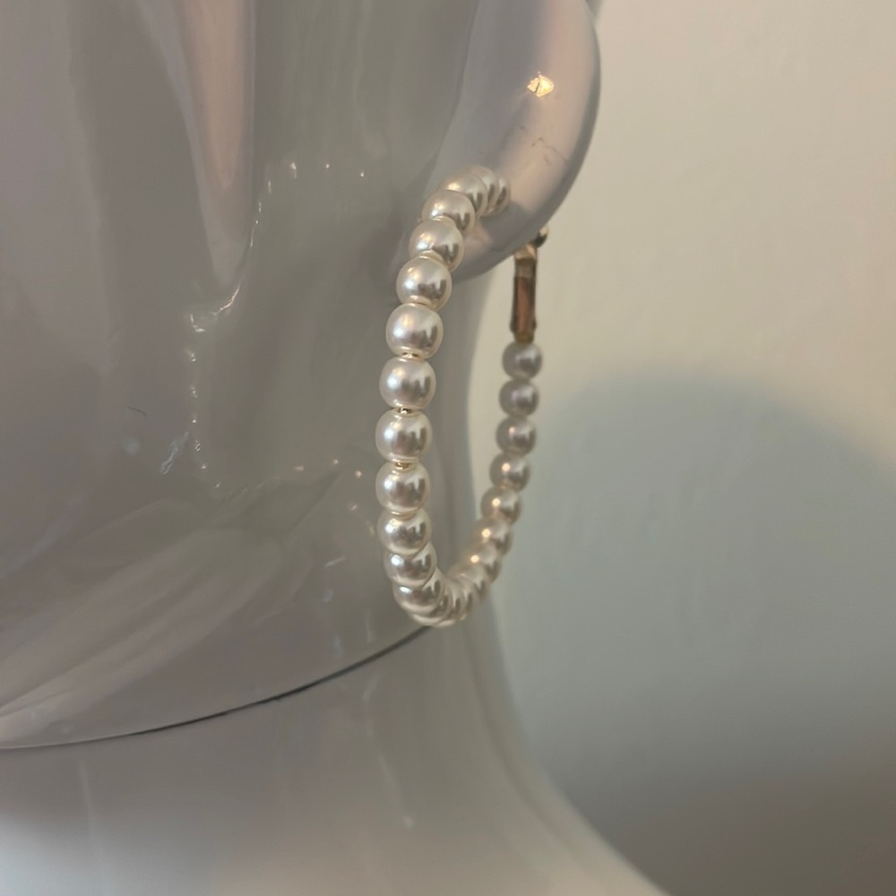 Pearl Hoop Earrings